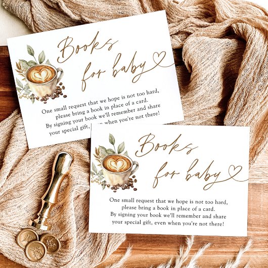 赤ちゃんの絵本ができあがり！ベイビーカード、コーヒー好きのママへ 招待状