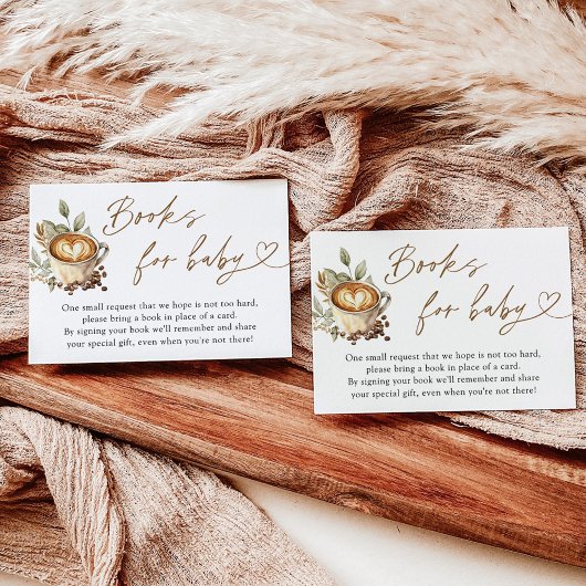 赤ちゃんの絵本ができあがり! ベビーカード、コーヒー ベイビー 招待状