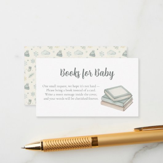 赤ちゃんの絵本のプレゼントカード エンクロージャーカード (正面/裏面インサイチュ)
