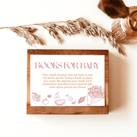 赤ちゃんの絵本カード、地元で育まれたベビーシャワー 招待状