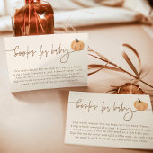 赤ちゃんの絵本カード | 秋のカボチャのベイビーシャワー 招待状