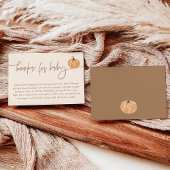 赤ちゃんの絵本カード | 秋のカボチャのベビーシャワー 招待状