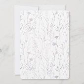 赤ちゃんの花開く 紫の花と蝶のベビーシャワー 招待状 (裏面)