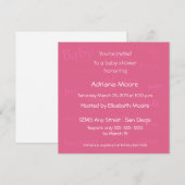 赤ちゃんの言葉 ベビーシャワー招待状-スイカズラ 招待状 (正面/裏面)