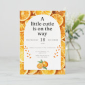 赤ちゃんの誕生を祝う招待状「小さな天使がやってくる！」 招待状 (スタンド正面)