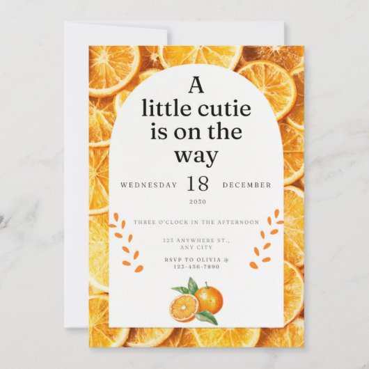 赤ちゃんの誕生を祝う招待状 招待状 (正面)