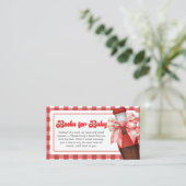 赤ちゃんの誕生を祝う準備はできています！ベイビーシャワーのための絵本 エンクロージャーカード (スタンド正面)