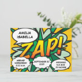 赤ちゃんの誕生情報コミックブックポップアート発表 招待状 (スタンド正面)