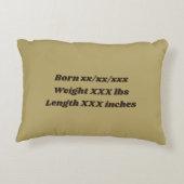 赤ちゃんの誕生記念 ゴールデンダックの羽のマグネット アクセントクッション (裏面)