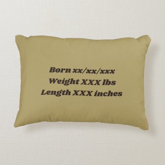 赤ちゃんの誕生記念 ゴールデンダックの羽のマグネット アクセントクッション (裏面)