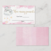 赤ちゃんの豆のカードを推測する出産祝い エンクロージャーカード (正面/裏面)