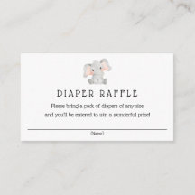 赤ちゃんの象の本の挿入カード