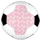 赤ちゃんの足跡 ピンクの女の子 サッカーボール (回転)