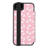 赤ちゃんの足跡 ピンクの女の子 INCIPIO iPhoneウォレットケース (フォリオ裏面)