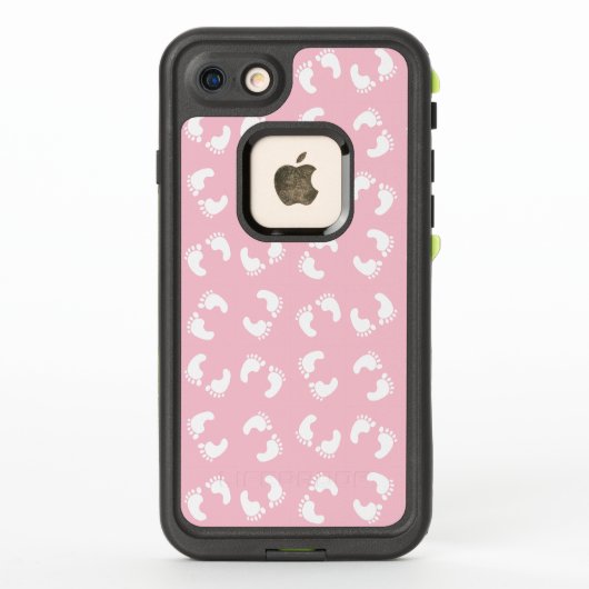 赤ちゃんの足跡 ピンクの女の子 LifeProof iPhoneケース (裏面)