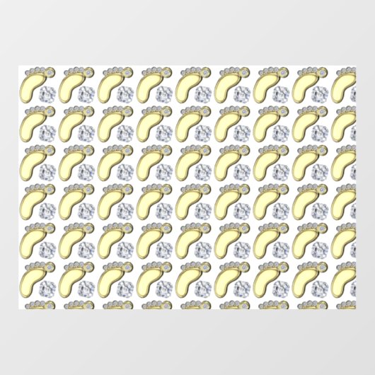 赤ちゃんの足 ウィンドウサイン (シート)