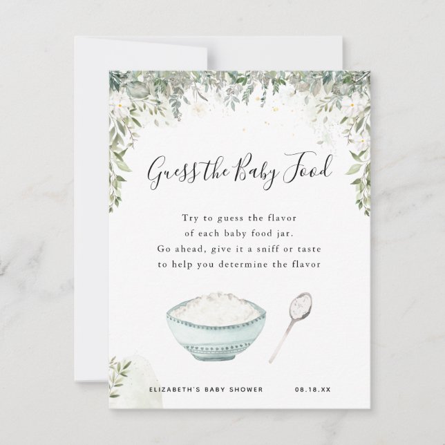 赤ちゃんの離乳食を当てろ！｜ベビーシャワーゲーム (正面)