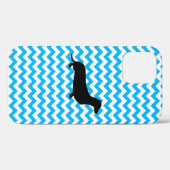 赤ちゃんの青いシェブロン（Dachshund Case-Mate iPhone付き）  Case-Mate iPhoneケース (裏面 (横))