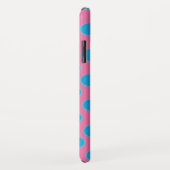 赤ちゃんの青いドット（ピンクの背景） Case-Mate iPhoneケース (裏面/右)