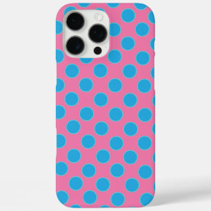 赤ちゃんの青いドット(ピンクの背景) iPhone 16 PRO MAXケース