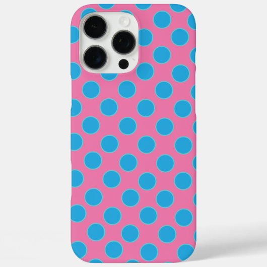 赤ちゃんの青いドット(ピンクの背景) Case-Mate iPhoneケース (裏面)