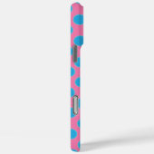 赤ちゃんの青いドット(ピンクの背景) Case-Mate iPhoneケース (裏面 / 右)