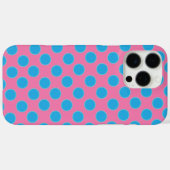 赤ちゃんの青いドット(ピンクの背景) Case-Mate iPhoneケース (裏面 (横))