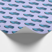 赤ちゃんの青い靴の色を変更する ラッピングペーパー (角)