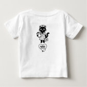 赤ちゃんの面白いデザイン ベビーTシャツ (裏面)