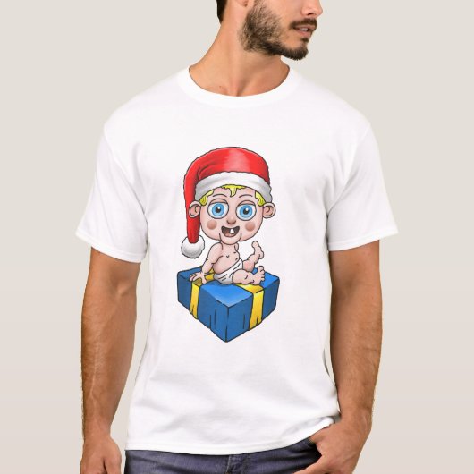 赤ちゃんの頃のサンタクロース Tシャツ (正面)