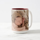 赤ちゃんの頃の写真 愛してる おばあちゃん ツートーンマグカップ (正面右)