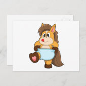 赤ちゃんの馬におむつ ポストカード (正面/裏面)