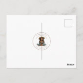 赤ちゃんの1歳の誕生日パーソナライズプリンセスゾウ ポストカード (裏面)