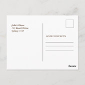 赤ちゃんの1歳の誕生日写真 ポストカード (裏面)