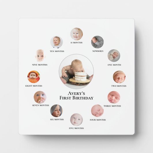 赤ちゃんの1歳までの12か月 フォトメモリー フォトプラーク (正面)