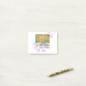 赤ちゃんの1歳誕生日にお名前と日付を追加 + 写真を追加 ポストイット (デスク上)