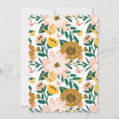 赤ちゃんの1歳誕生日 春の花と蝶 招待状 (裏面)