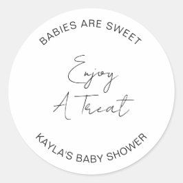 赤ちゃんはとってもかわいい お祝いしよう ベイビー ラウンドシール