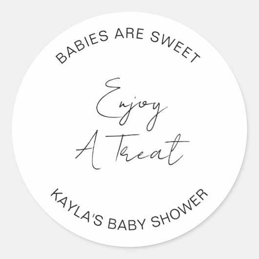 赤ちゃんはとってもかわいい 赤ちゃんのお誕生日をお祝いする特別なプレゼントを楽しんで ラウンドシール (正面)