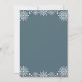 赤ちゃんは寒い外の冬の森のベイビーシャワー 招待状 (裏面)