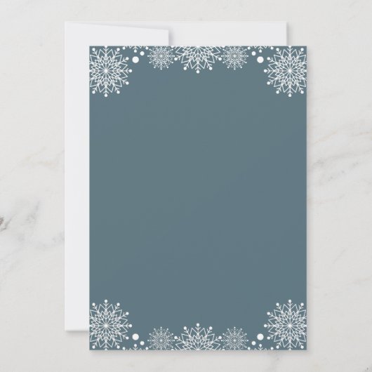 赤ちゃんは寒い外の冬の森のベイビーシャワー 招待状 (裏面)