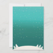 赤ちゃんは寒い外側の冬のペンギン赤ちゃんシャワー 招待状 (裏面)