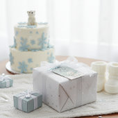 赤ちゃんは寒い外側の冬の極地のクマの赤ちゃんショー ギフトタグ