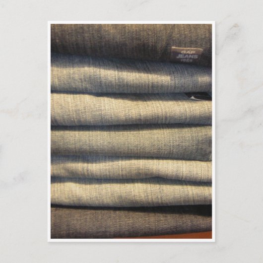 "赤ちゃんは青いジーンズを履いている…" ポストカード (正面)