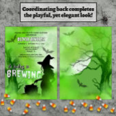 赤ちゃんは魔女の鍋で醸造中！ハロウィンの魔女ベイビーシャワー 招待状