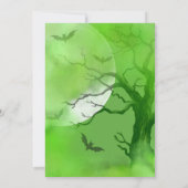 赤ちゃんは魔女の鍋で醸造中！ハロウィンの魔女ベイビーシャワー 招待状 (裏面)