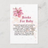 赤ちゃんへの本　小さな雪の花　ピンクのポインセチア エンクロージャーカード (正面)