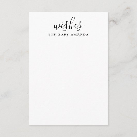 赤ちゃんへの願い　シンプルなアドバイス エンクロージャーカード (正面)