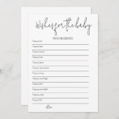 赤ちゃんへの願い - ベビーシャワーゲーム 招待状 (正面/裏面)