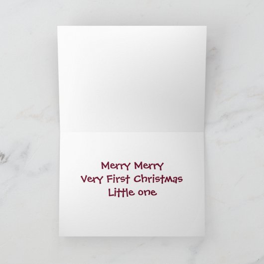 赤ちゃんへ「あなたの初めてのクリスマス」 シーズンカード (内部)